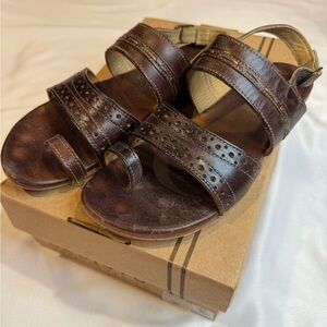 BED|STU Dark Brown Leather Women’s Sandals